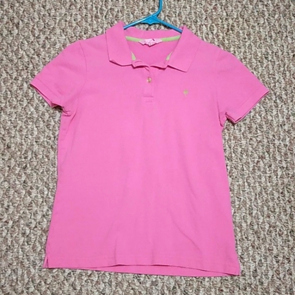 Lilly Pulitzer Tops - Lilly Pulitzer hot pink polo
